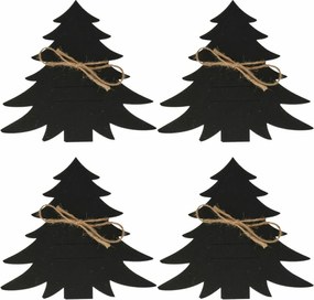 Kieszeń na sztućce X-Mas Tree czarny, zestaw 4 szt.