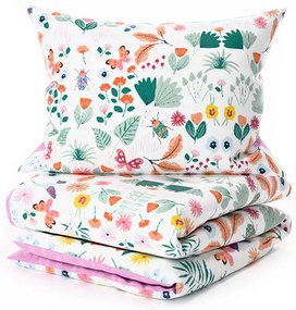 PrzytulneMieszkanie.pl PrzytulneMieszkanie.pl Pościel z kory do łóżeczka Renforcé LUNETTA różowa Rozmiar pościeli: 45 x 65 cm | 90 x 140 cm