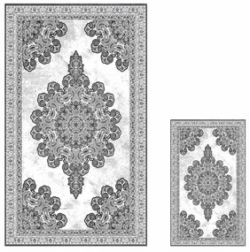 Szare dywaniki łazienkowe zestaw 2 szt. 60x100 cm – Mila Home