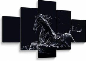Obraz - Koń i woda (125x70 cm)