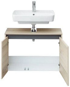 Wisząca szafka bez umywalki w dekorze sosny w naturalnym kolorze 53x80 cm Quickset 393 – Pelipal