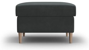 Ciemnoszary aksamitny podnóżek Kyoto – Cosmopolitan Design