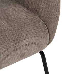Szarobrązowy fotel z tkaniny szenilowej Classic – Ixia