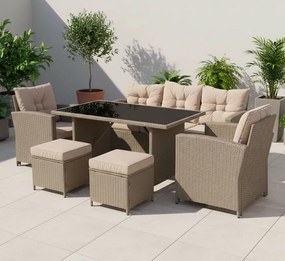 Zestaw mebli ogrodowych technorattan Colorado, beżowy