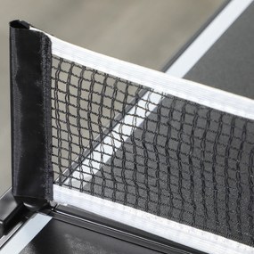 SPORTNOW Zestaw do Tenisa Stołowego dla Dzieci, Składany, z Zamkiem i Uchwytem, Rama Aluminiowa, 152x76x72 cm, Czarny