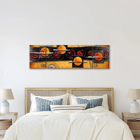 Abstrakcyjny obraz - Planety (170x50 cm)
