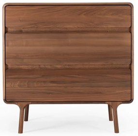 Brązowa komoda z litego drewna orzechowego 90x90x45 cm Fawn – Gazzda