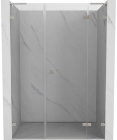 Mexen Lunar L drzwi prysznicowe uchylne prawe 150 cm, transparent, nikiel szczotkowany - 834SL-150-050-97-00-P