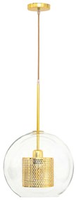 Lampa wisząca szklana loft APP555-1CP 25cm ZŁOTa
