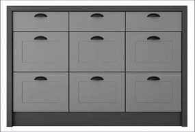 Wyspa kuchenna szary grafit L8-L08