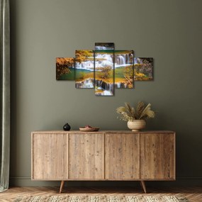 Obraz - Wodospady Huay Mae Khamin, Tajlandia (125x70 cm)