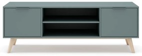 Szarozielona szafka pod TV 140x53x40 cm Pisco – Marckeric