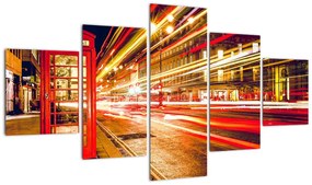 Obraz czerwonej budki telefonicznej w Londynie (125x70 cm)