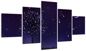 Obraz - Noc uchwycona przez ilustrację (125x70 cm)