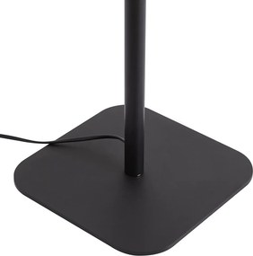 Nowoczesna lampa podłogowa czarna ze ściemnialną diodą LED - Divana
