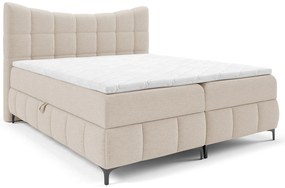 Beżowe pikowane łózko z pojemnikiem 5 rozmiarów N5-B47