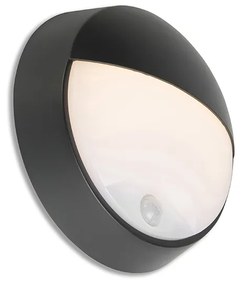 Zewnetrzna Lampa ścienna zewnętrzna czarna z LED z czujnikiem ruchu IP54 - Hortus Nowoczesny Oswietlenie zewnetrzne