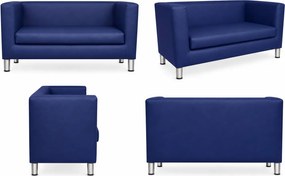 Sofa Monaco : Kolor nogi - Chrom, Kolor tkaniny - EKO-SKÓRA - 4D, Typ tkaniny - Eko-skóra , Wysokość nogi - 15 cm