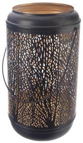 InDecor Świecznik metalowy Tree czarny, 17 x 17 x 29 cm, L