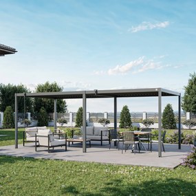 PRIMEYARD 3x6,5m Pergola Deluxe, lamelowa, antracyt - (GFPV01110)