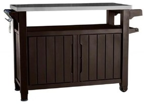 Keter Wielofunkcyjny stół ogrodowy do grilla UNITYXL 270l grafitowy, 134 x 52 x 90 cm