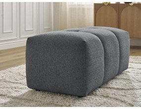 Szary podnóżek z tkaniny szenilowej Roxelane – Bobochic Paris