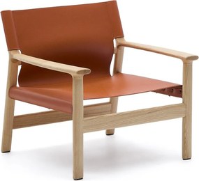 Koniakowy skórzany fotel Jan – Kave Home