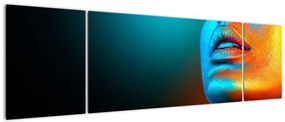 Obraz - Błyszcząca twarz (170x50 cm)