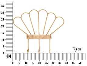 Naturalny metalowy wieszak ścienny Panama – Mauro Ferretti