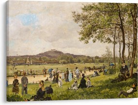 Obraz - French 19th Century, Race Course at Longchamps, reprodukcje (70x50 cm)