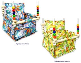 Kubełkowa huśtawka do pokoju dziecka w liście - Brunico
