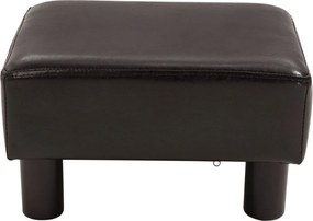 HOMCOM Pufa Elegancka Materiałowa Stołek w Kolorze Brązowym 40x30x24cm | Aosom PL