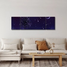 Obraz - Noc uchwycona przez ilustrację (170x50 cm)