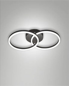 GIOTTO nowoczesna lampa sufitowa LED 36W czarna 3508-22-101 Fabas Luce