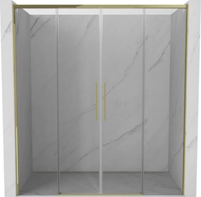 Mexen Rox Duo drzwi prysznicowe rozsuwane 170 cm, transparent, złote - 8C2-170-002-50-00