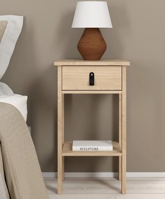 Stolik nocny z półką i szufladą Madrid, jackson hickory