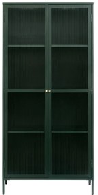 Ciemnozielona metalowa witryna 90x190 cm Bronco – Unique Furniture