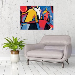 Obraz - Abstrakcja mężczyzn (70x50 cm)