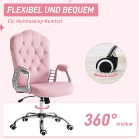 Vinsetto Krzesło do Rysowania Biurowe Komputerowe z Podnóżkiem Regulowana Wysokość 59x59x115cm Czarne | Aosom PL