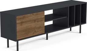 Szafka RTV HERA - antracyt / orzech, 57x160x35