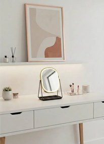 Lusterko Do Makijażu PREMIUM METALOWE Kosmetyczne PODŚWIETLANE LED | VOLAN