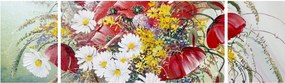 Obraz wazonu z dzikimi kwiatami (170x50 cm)