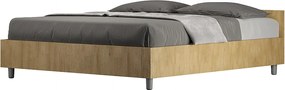 Łóżko wyposażone w stelaż z listwami 160x190 Dąb naturalny Nuamo