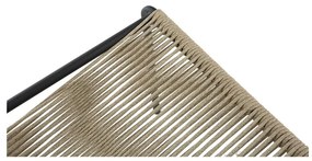 Beżowe metalowe krzesła zestaw sztaplowane 2 szt. Emily – Marckeric