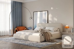 Łóżko Odette 160x200, tkanina STORM 02, stelaż metalowy