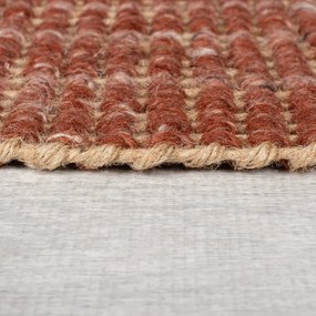 Czerwony dwustronny chodnik z mieszanki juty tkany ręcznie 60x230 cm Jute Ombre Red – Flair Rugs