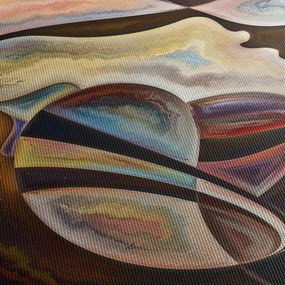 Obraz - Abstrakcja głów (170x50 cm)