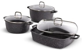 Lamart LT1287 6-częściowy zestaw naczyń Cast,czarny