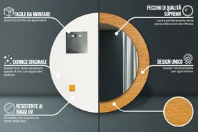 Metalowa powierzchnia Lustro dekoracyjne okrągłe