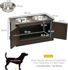 PawHut Miska dla psa z szufladą